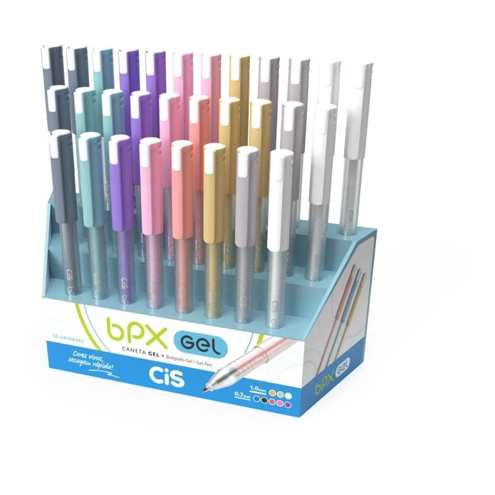 Caneta Gel Cis Bpx Gel 0.7/1.0Mm 8 Cores Sertic C/ 30 Unidades - imagem 2
