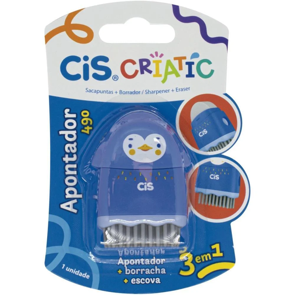 Apontador Com Deposito Decor. Cis Criatic 3 Em 1 3 Modelos Sertic (Cx.c/12) - imagem 2