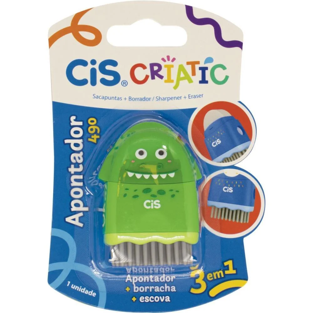 Apontador Com Deposito Decor. Cis Criatic 3 Em 1 3 Modelos Sertic (Cx.c/12) - imagem 4