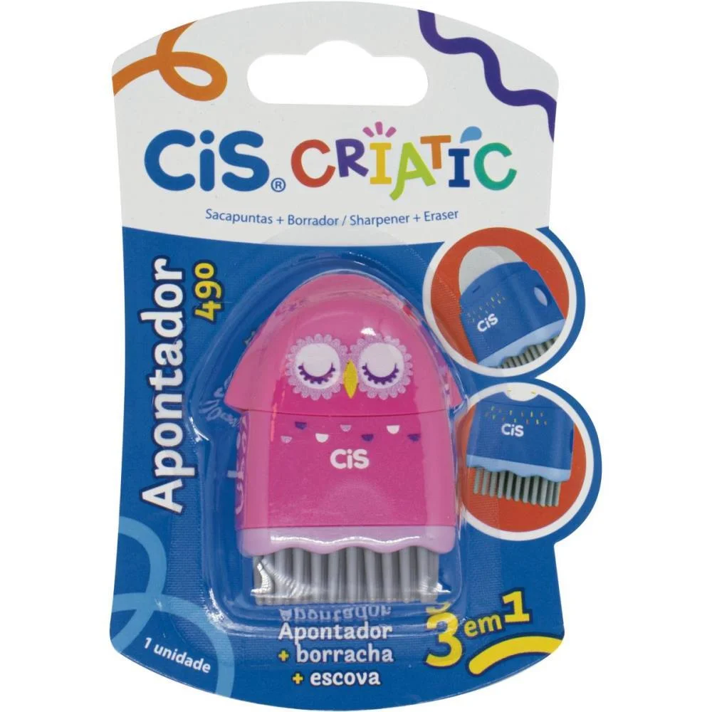 Apontador Com Deposito Decor. Cis Criatic 3 Em 1 3 Modelos Sertic (Cx.c/12) - imagem 5