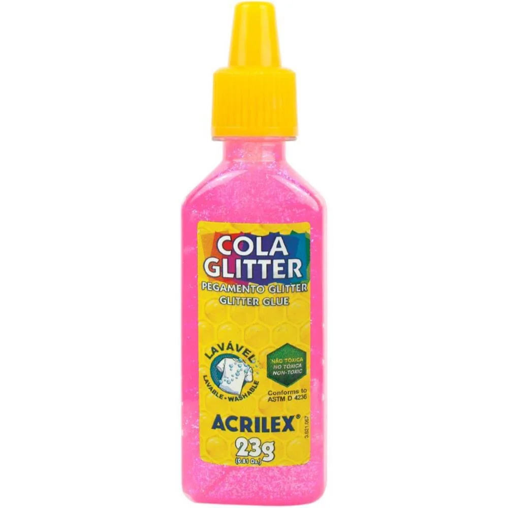 Cola Com Glitter Tubo 23G. Pink Acrilex (Duzia) - imagem 2