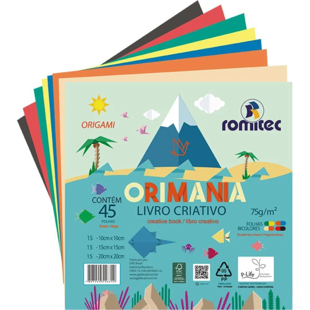 Bloco Para Educacao Artistica Orimania 3Em1 C/Liv.d.face 45F Romitec - imagem 3