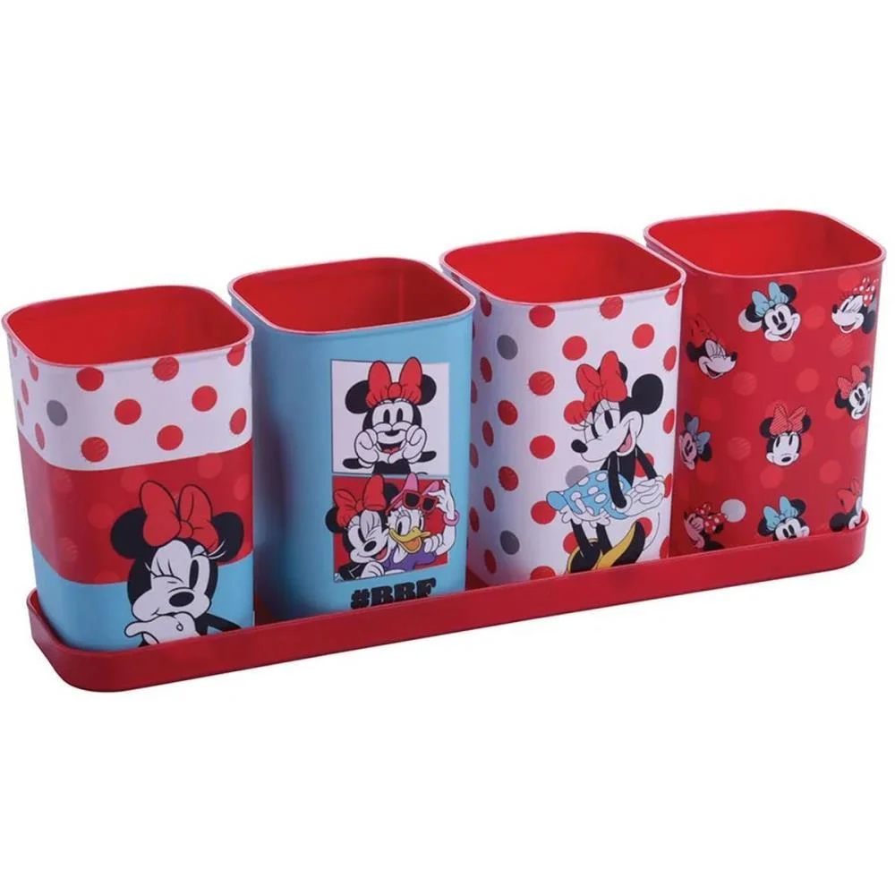 Acessorio Para Mesa Minnie Porta Lapis 4Pecas (S) Plasutil - imagem 2