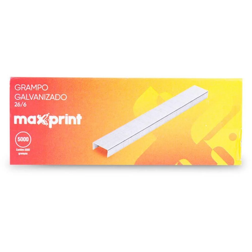 Grampo Para Grampeador 26/6 Galvanizado 5000 Grampos Maxprint - imagem 3