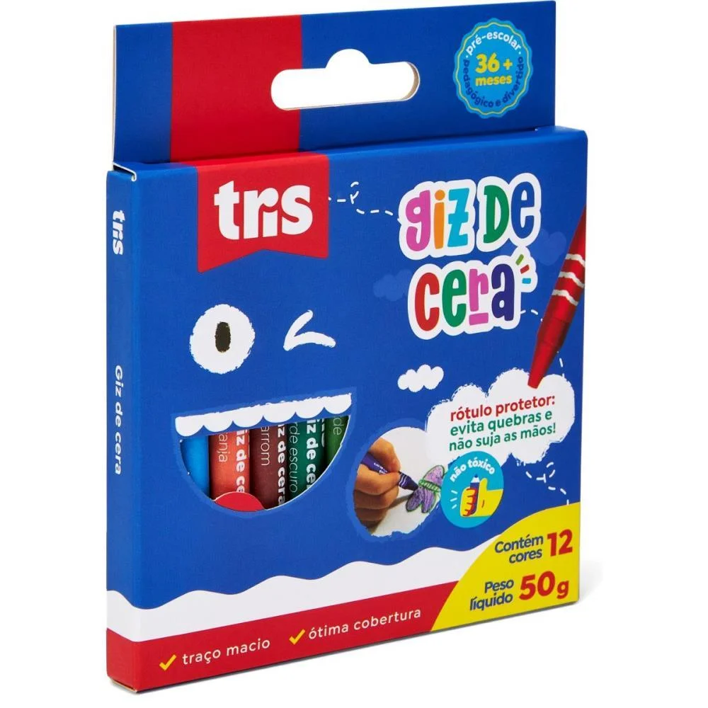 Giz De Cera Fino Tris 12 Cores Summit - imagem 2