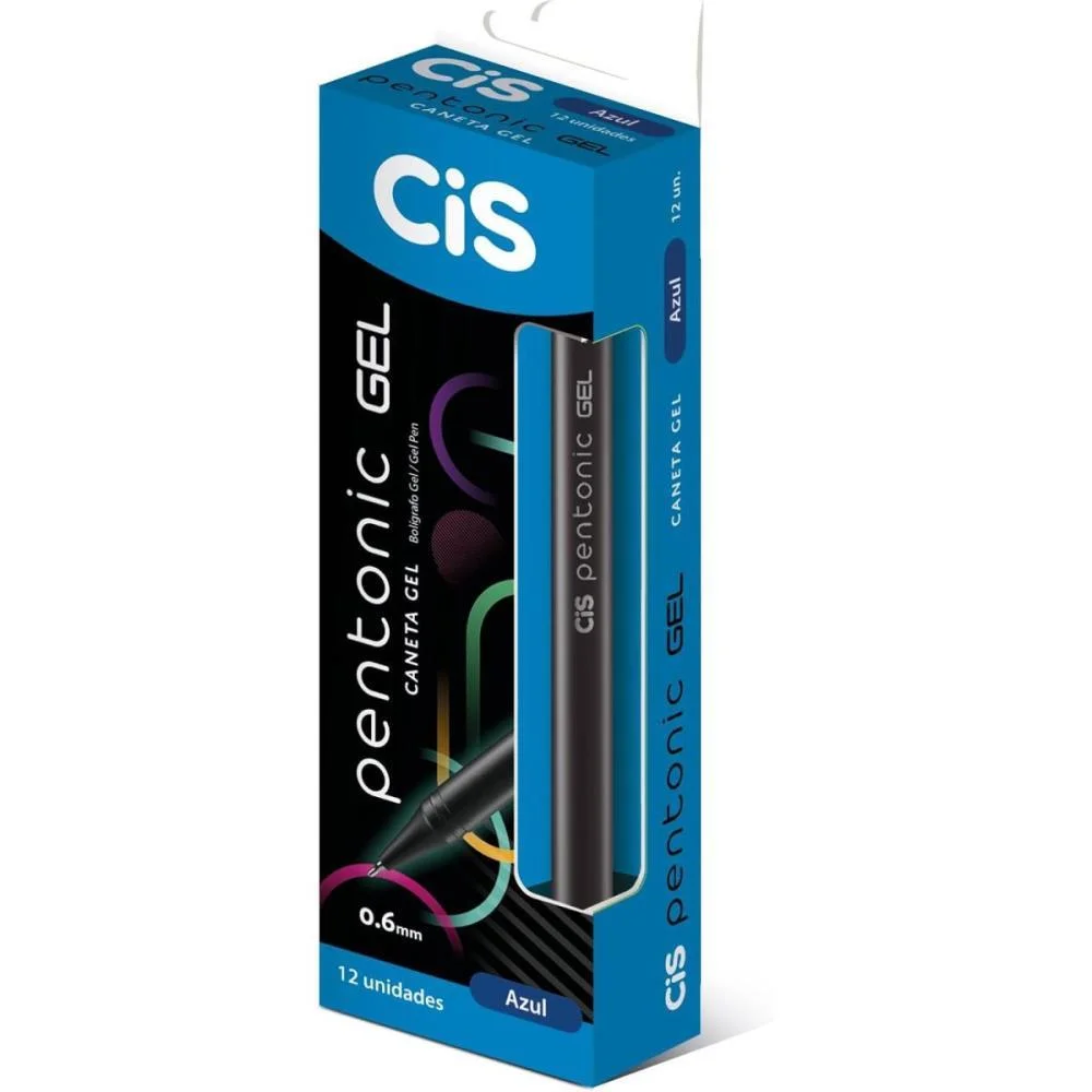 Caneta Gel Cis Pentonic 0,6Mm Azul Sertic (Cx.c/12) - imagem 3