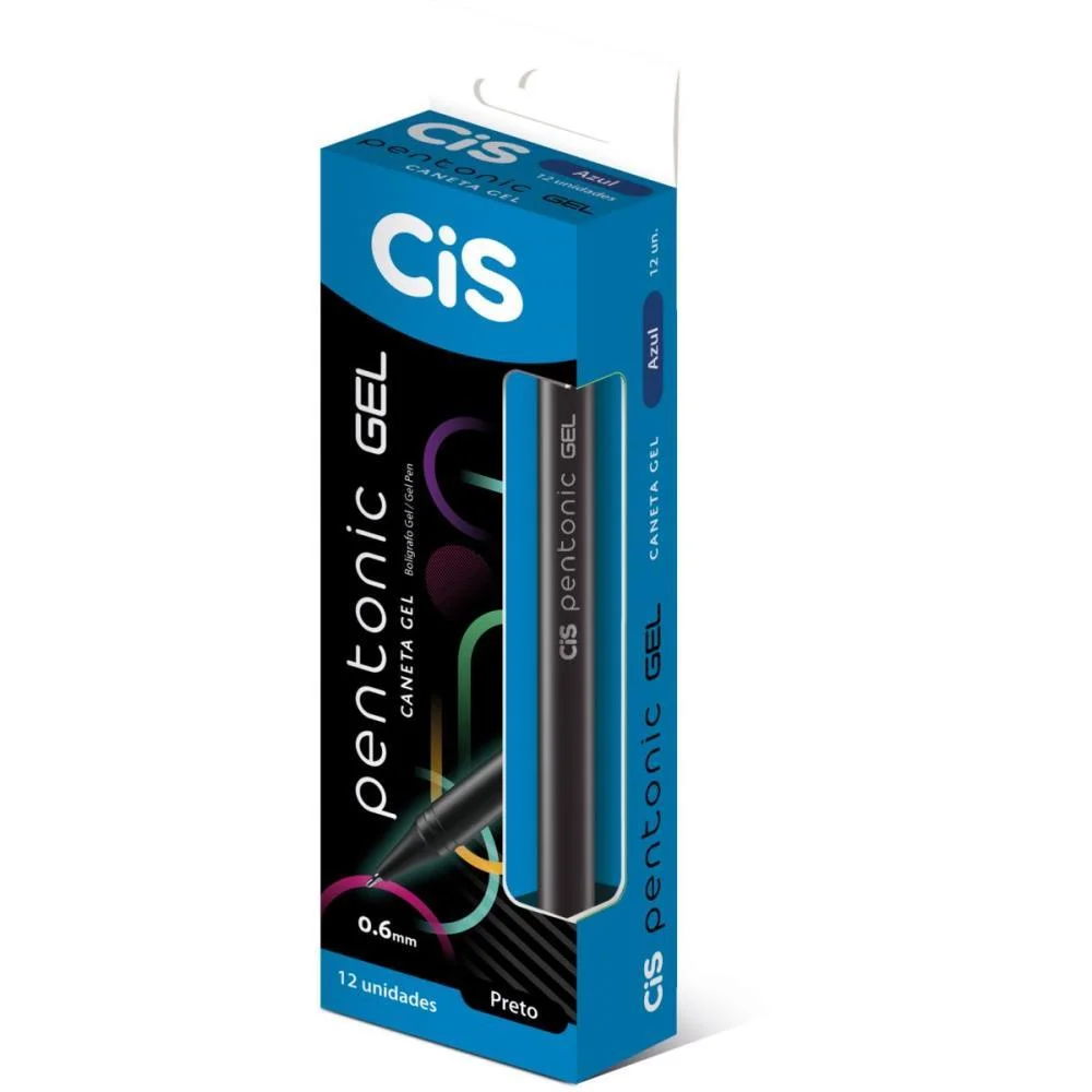 Caneta Gel Cis Pentonic 0,6Mm Preta Sertic (Cx.c/12) - imagem 2