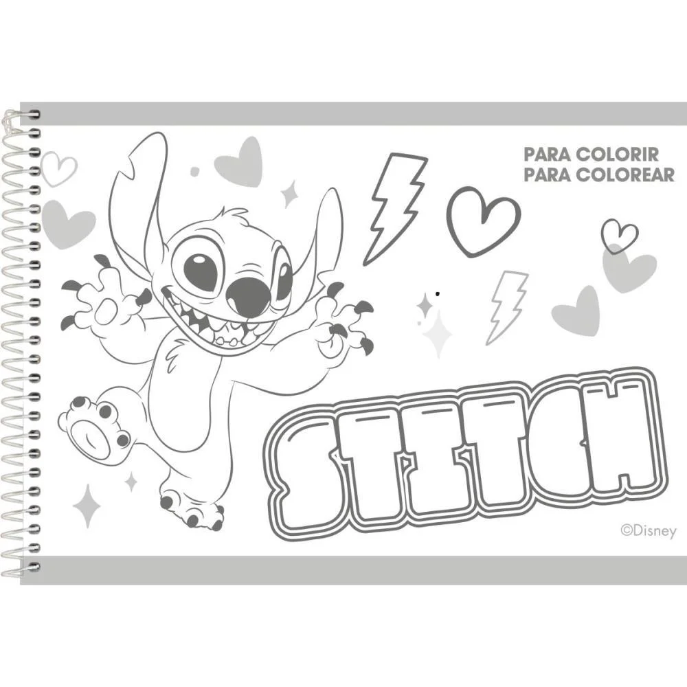 Caderno Desenho Univ Capa Dura Stitch 80Fls. Foroni (Pct.c/05) - imagem 5