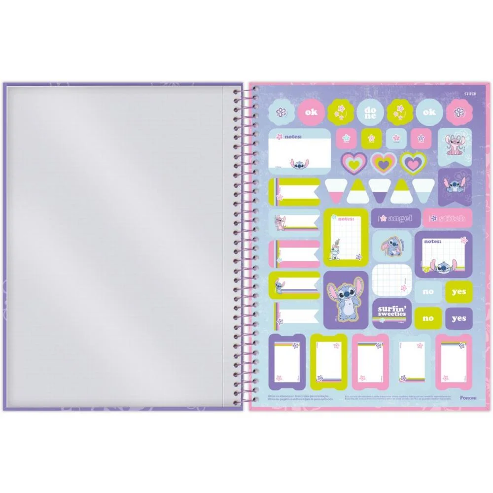Caderno 01X1 Capa Dura Stitch  80F Foroni (Pct.c/04) - imagem 7