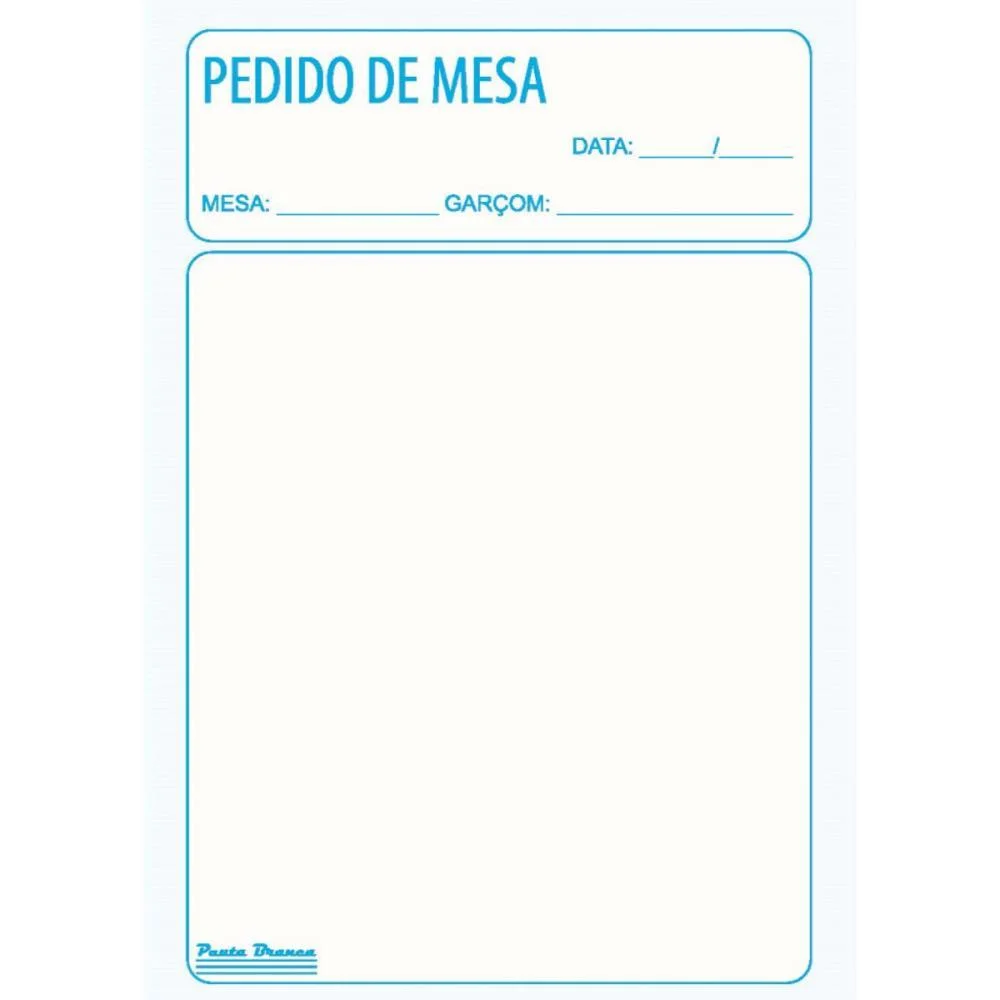 Impresso Talao De Pedido Mesa 50Fls 80X117Mm Pauta Branca (Pct.c/20) - imagem 4