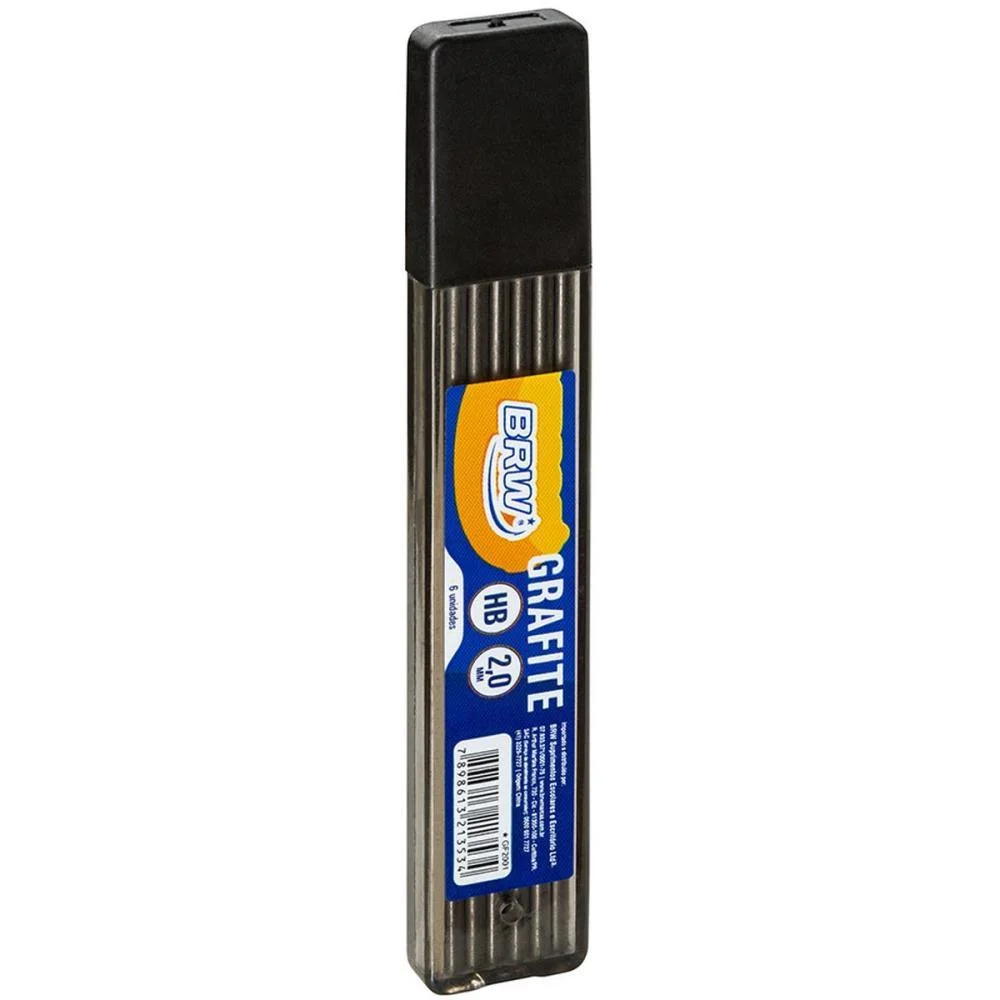 Grafite 2.0Mm Hb 12 Tubos X 6 Minas Brw (Caixa) - imagem 2