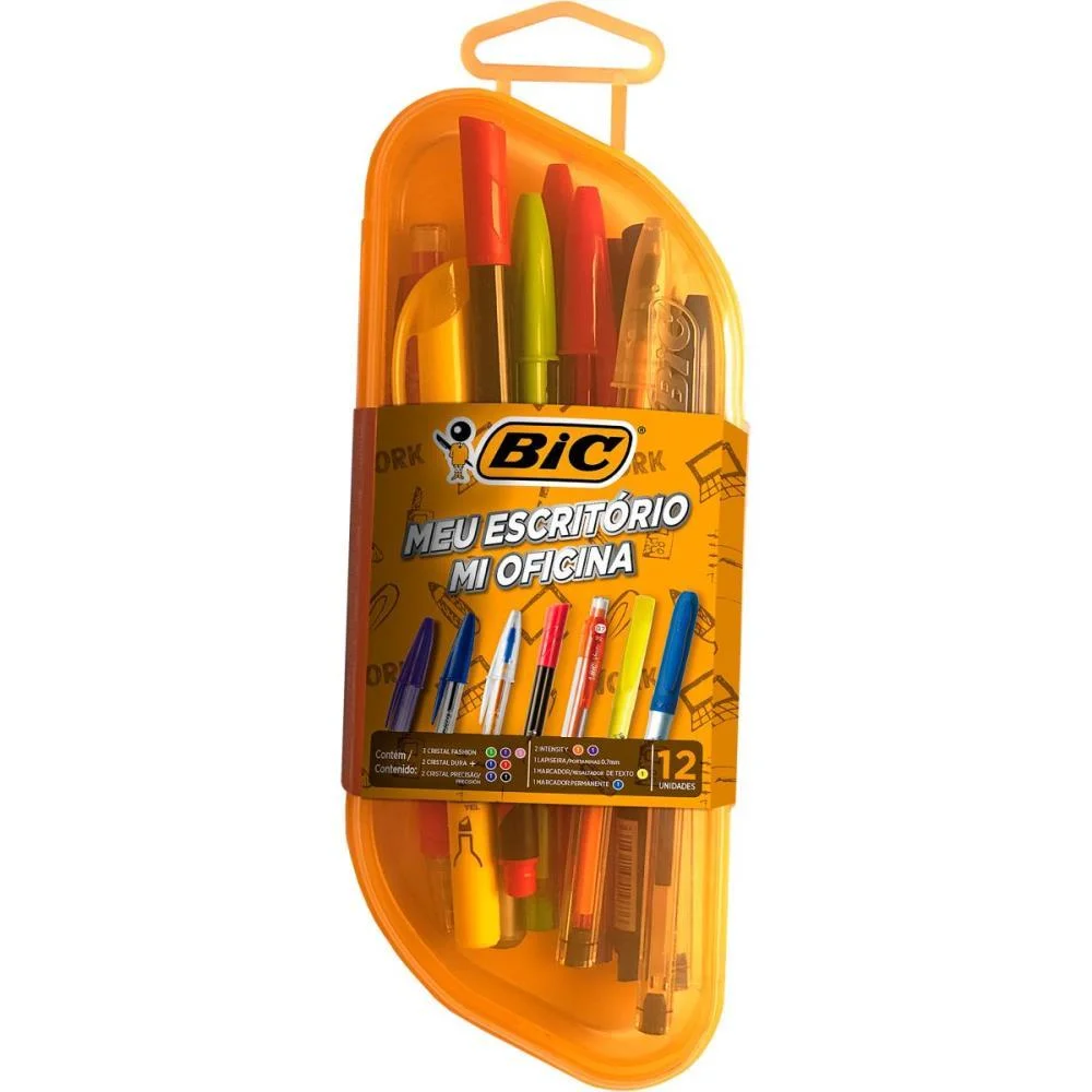 Kit De Escrita Meu Escritorio C/12 Pecas Bic (Estojo) - imagem 3