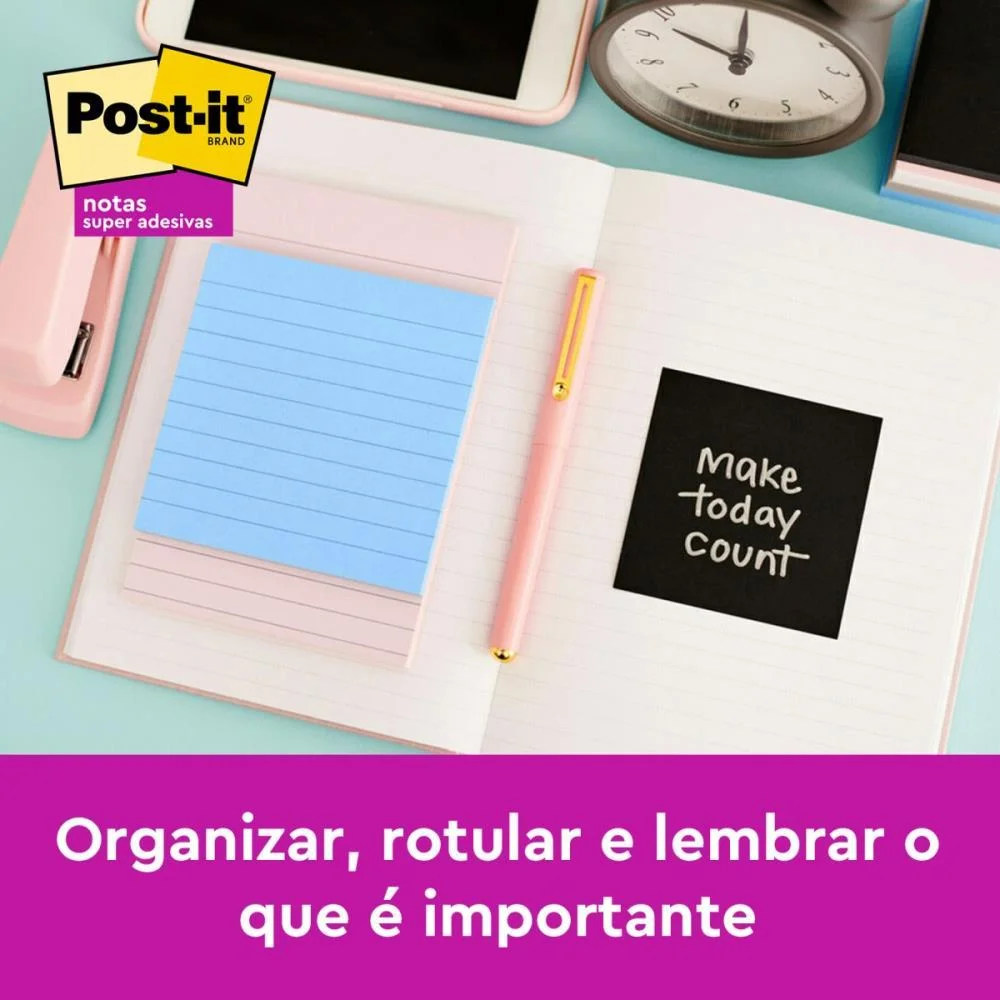Bloco De Recado Post-It Colecao Serenidade 76X76Mm 3M (Pct.c/05) - imagem 4