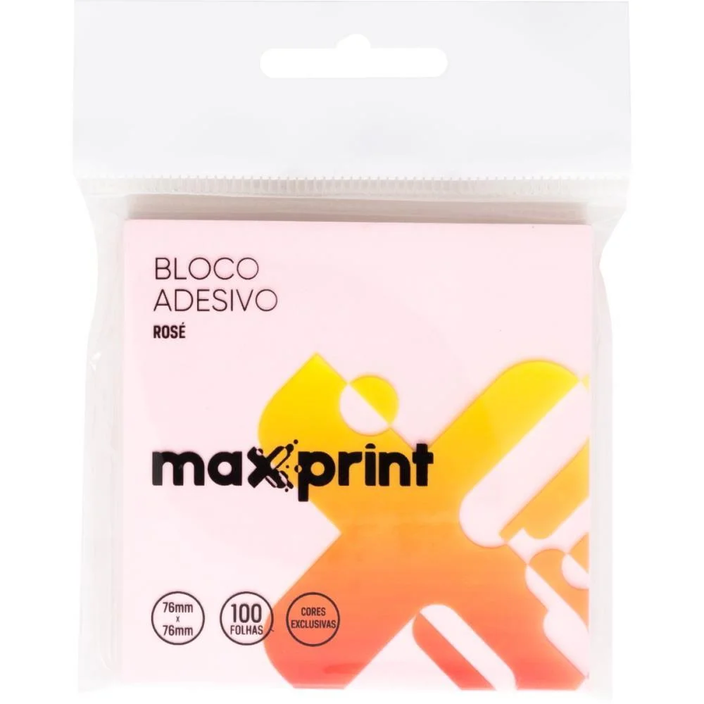 Bloco De Recado Autoadesivo 76X76Mm Medio Hope Rose 100F. Maxprint - imagem 5