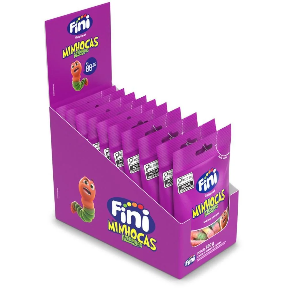 Doce Minhocas Azedinhas 35G Fini C/ 10 Unidades - imagem 3