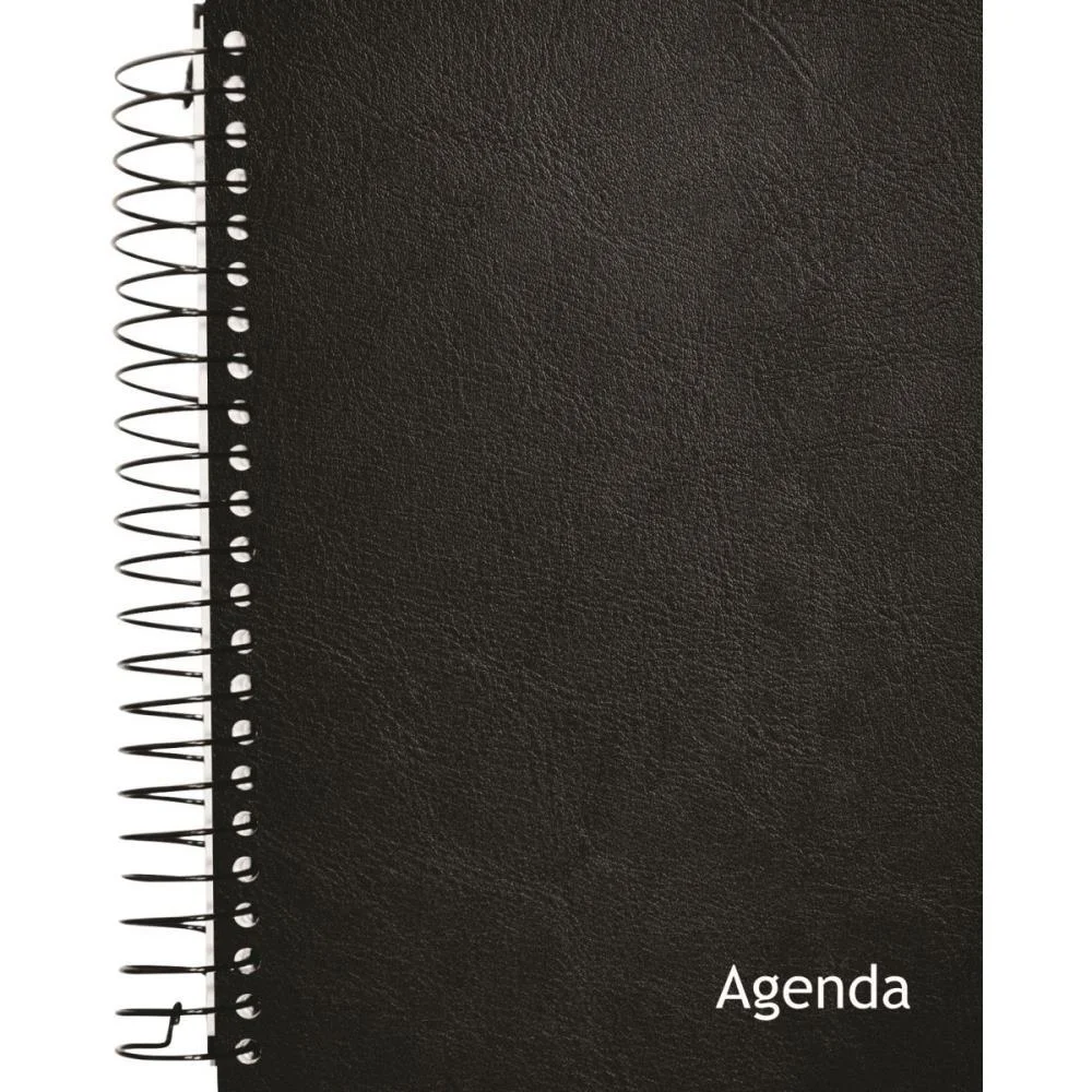 Agenda Permanente Espiral Cd Preta 160Fl Kit - imagem 3