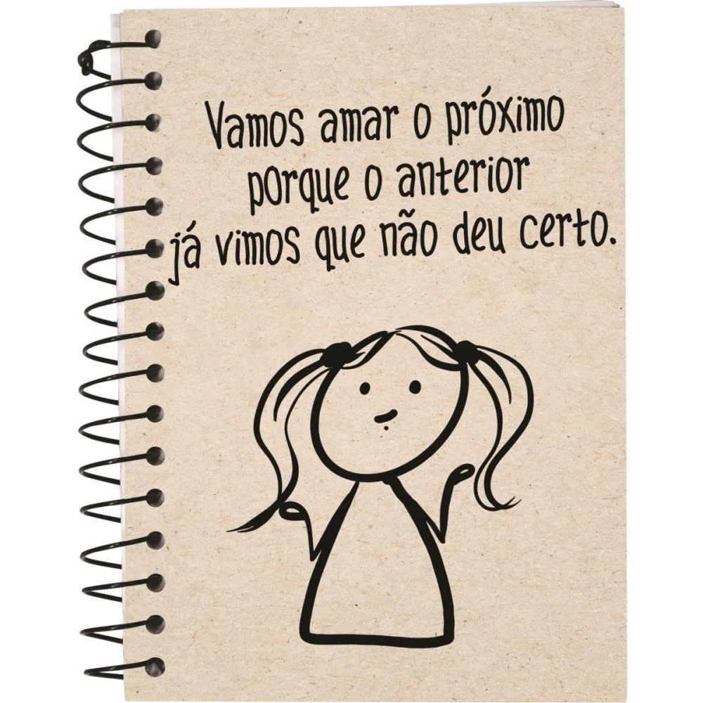 Caderneta 1/8 Kraft Frases Cp Cartao 80F Kit (Pct.c/04) - imagem 4