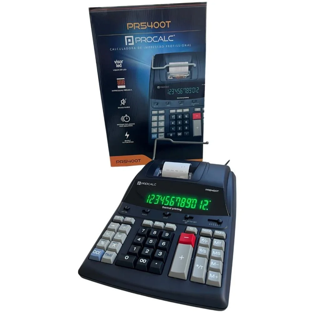 Calculadora De Impressao 12 Digitos Termica Bivolt Procalc - imagem 4