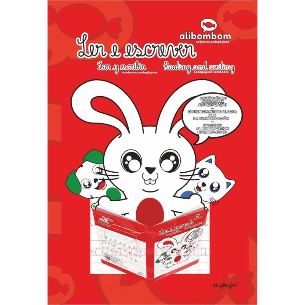 Caderno Caligrafia Alibombom Verm.pauta 123X 60F Romitec (Pct.c/05) - imagem 5