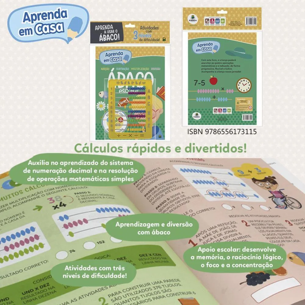 Contador Abaco Aprenda Em Casa 100Arg13X18,3C Todolivro - imagem 4