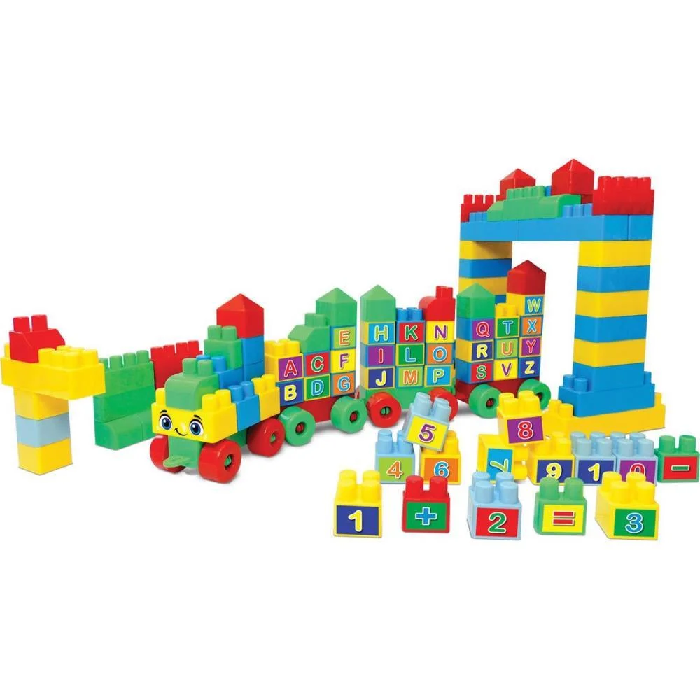 Brinquedo Para Montar Trenzinho/Alfab 128Pcs C/80Ade Ggb Plast - imagem 3