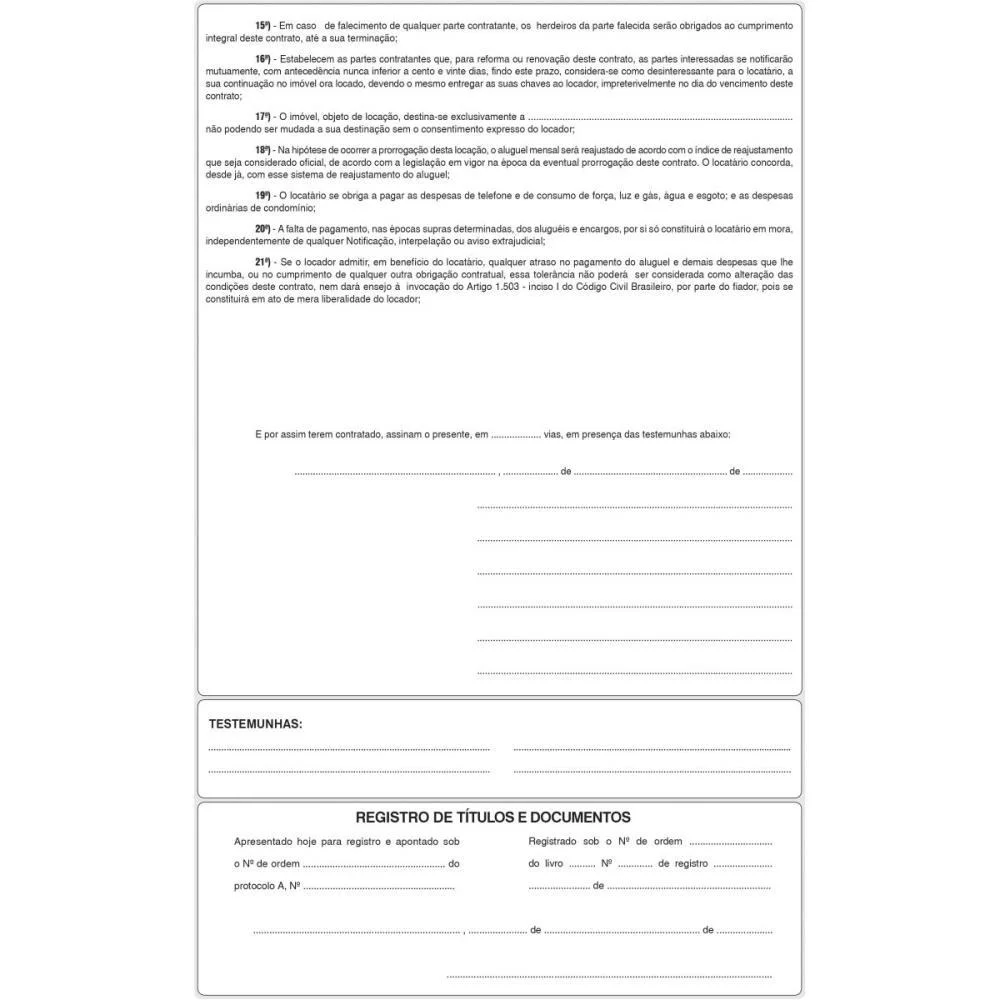 Impresso Talao Contrato De Locacao 100Fls. Animativa (Pct.c/05) - imagem 4