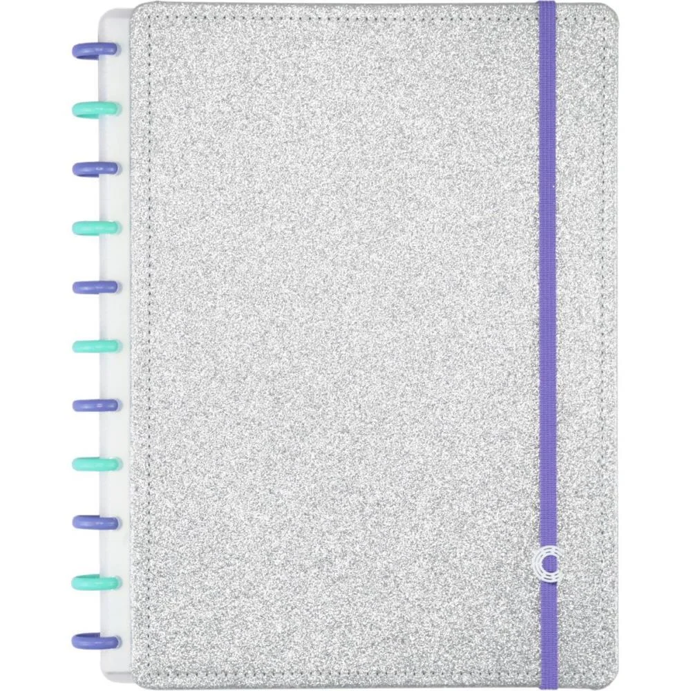 Caderno Inteligente Grande Lets Glitter Silver 2.0 80Fls Caderno Inteligente - imagem 3