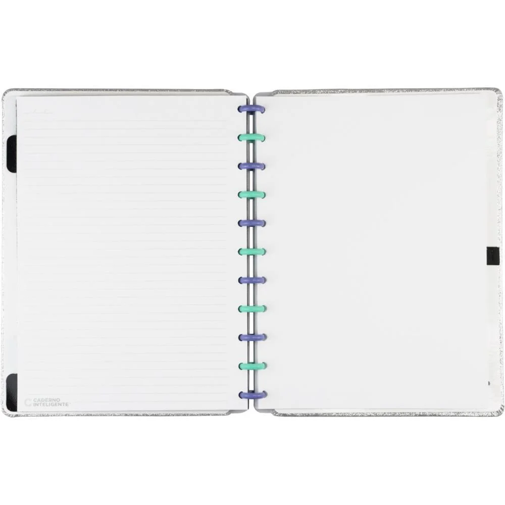 Caderno Inteligente Grande Lets Glitter Silver 2.0 80Fls Caderno Inteligente - imagem 4