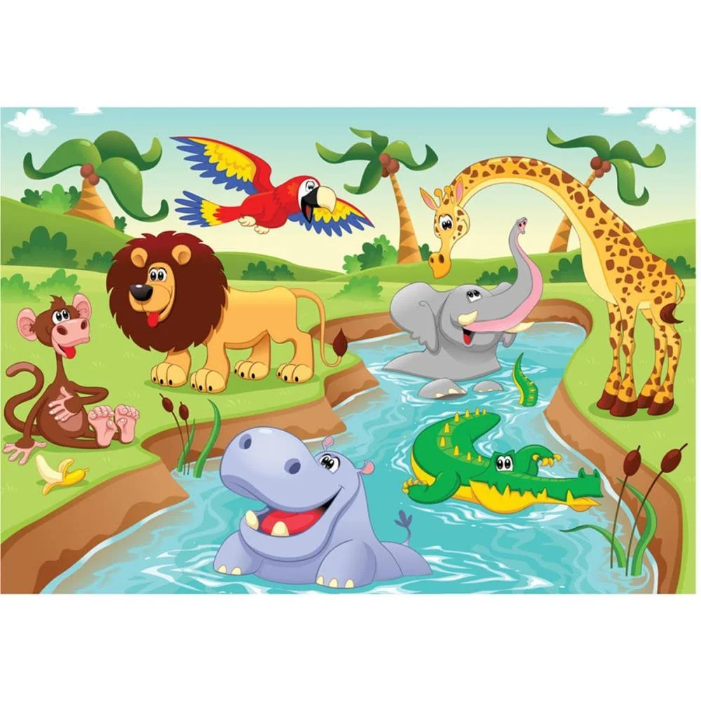 Quebra-Cabeca Cartonado Festa Dos Animais 60Pcs Ggb Plast - imagem 3