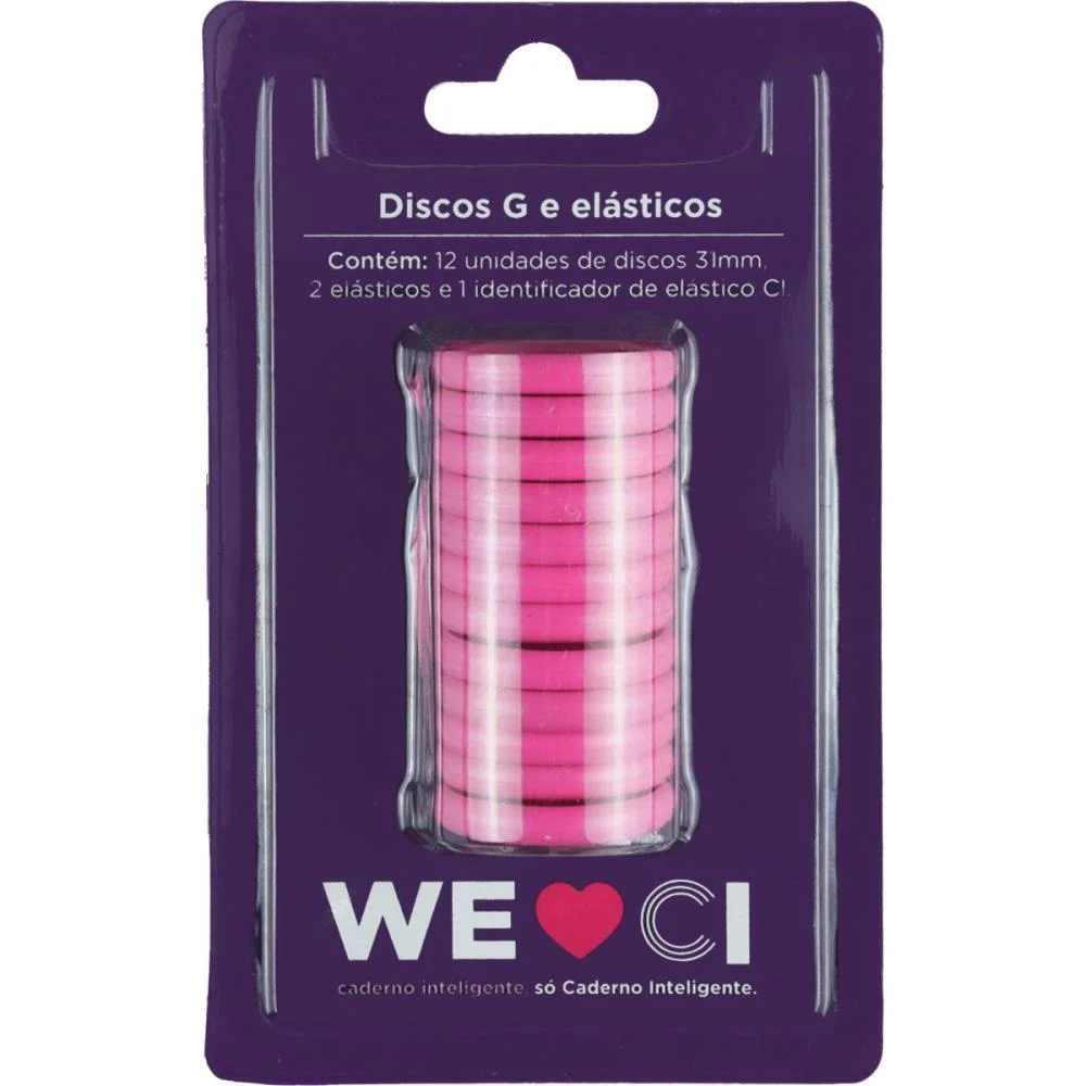 Caderno Inteligente Discos Grande 31Mm 12Discos+Elast Pk Caderno Inteligente (Kit) - imagem 2