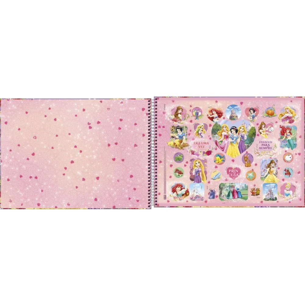 Caderno Desenho Univ Capa Dura Princesas 80Fls. Tilibra (Pct.c/04) - imagem 4