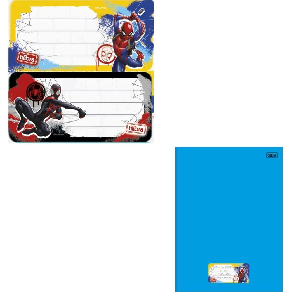 Etiqueta Escolar Decorada Spider Man C/8Etiq. 100X208Mm Tilibra (Pct.c/10) - imagem 3