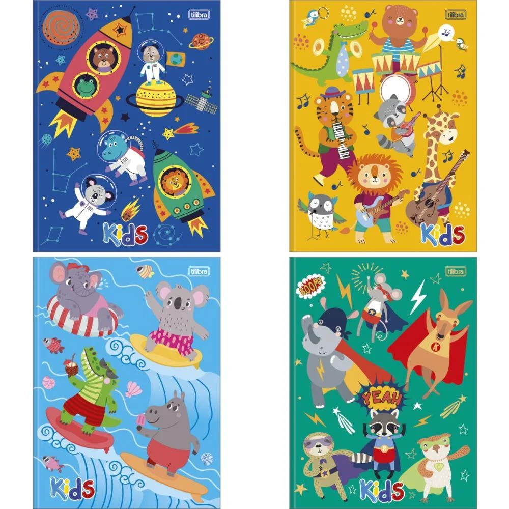 Caderno Brochurao Capa Dura Kids 96Fls. Masculino Tilibra (Pct.c/05) - imagem 3