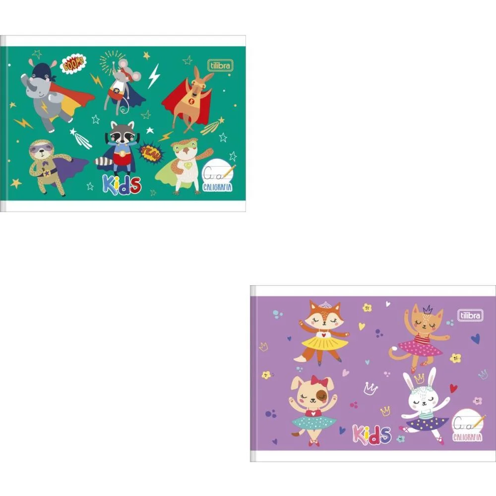 Caderno Caligrafia Kids 40F Masc/Fem Broch.horiz Tilibra (Pct.c/20) - imagem 4