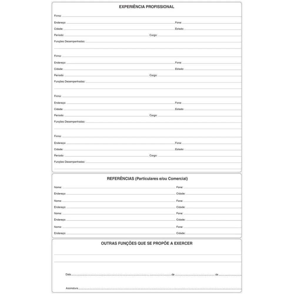 Impresso Administrativo Curriculum 50 Folhas 199X297Mm Animativa (Pct.c/05) - imagem 4
