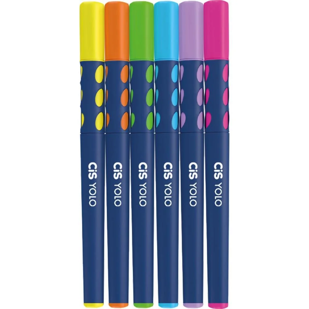 Caneta Marca Texto Cis Yolo 6 Cores Sertic C/ 24 Unidades - imagem 4