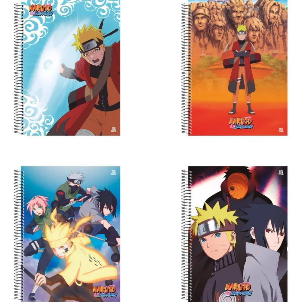Caderno 01X1 Capa Dura Naruto 80F Animativa (Pct.c/04) - imagem 3