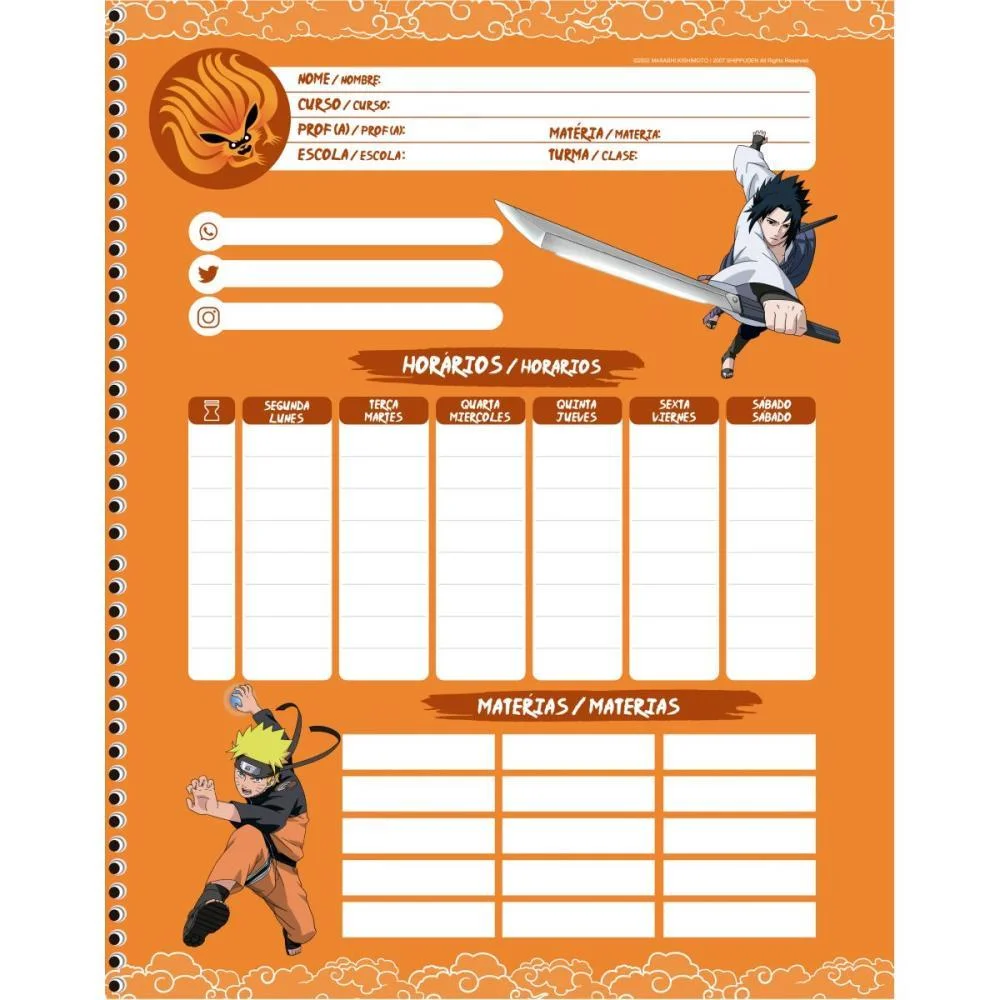 Caderno 10X1 Capa Dura Naruto 160F Animativa (Pct.c/04) - imagem 6