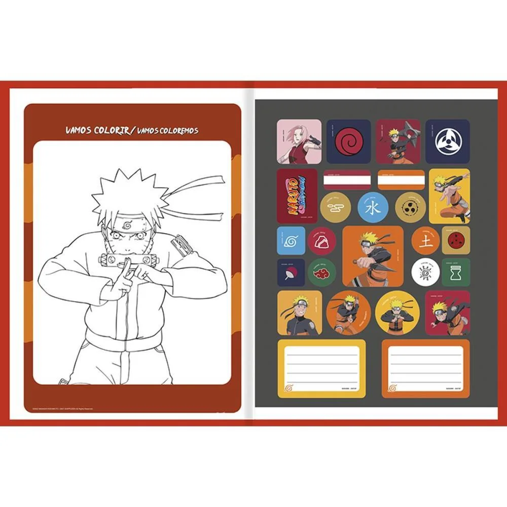Caderno Brochurao Capa Dura Naruto 80F Animativa (Pct.c/05) - imagem 4