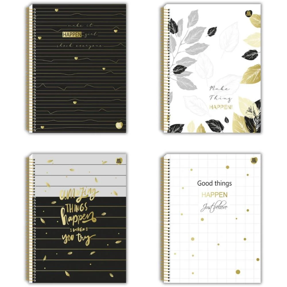 Caderno 01X1 Cp.dura Colegial Happen Glitter 80F Animativa (Pct.c/04) - imagem 2