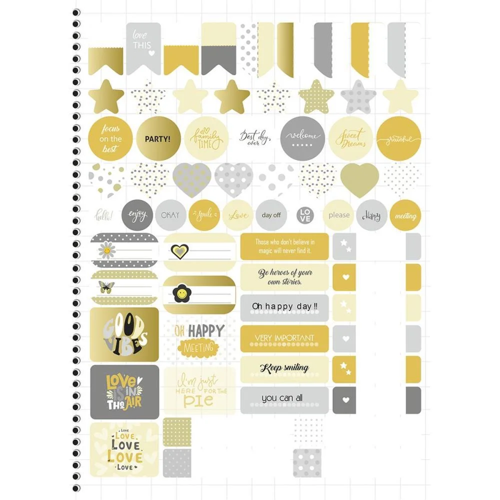 Caderno 01X1 Cp.dura Colegial Happen Glitter 80F Animativa (Pct.c/04) - imagem 4