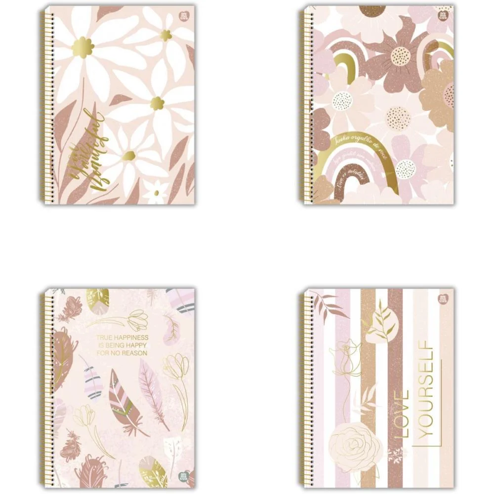 Caderno Espiral Pequeno Capa Dura Mulher 80F Animativa (Pct.c/10) - imagem 3