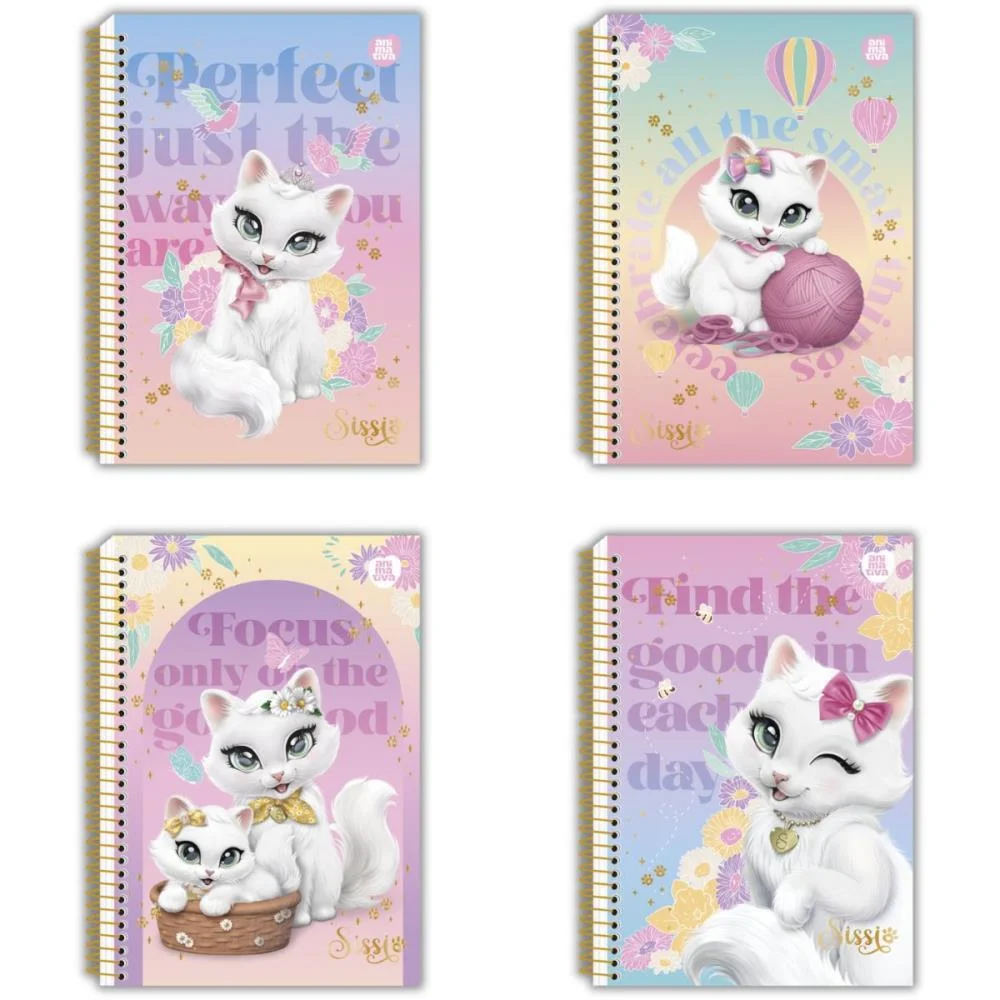 Caderno Espiral Pequeno Capa Dura Sissi 80F Animativa (Pct.c/10) - imagem 3