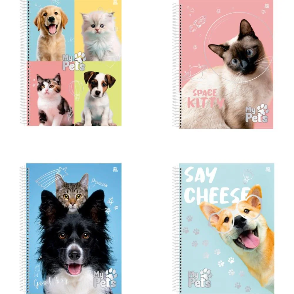 Caderno 10X1 Capa Dura My Pets 160F Animativa (Pct.c/04) - imagem 6