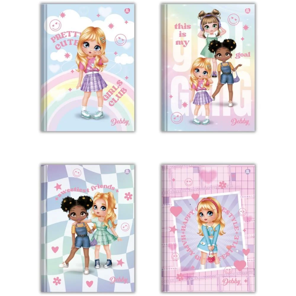 Caderno Brochura Pequeno Capa Dura Debby 80F Animativa (Pct.c/05) - imagem 3