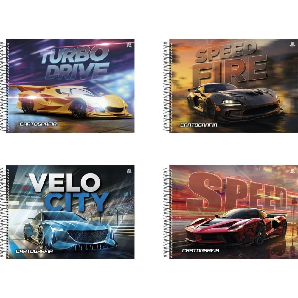 Caderno Desenho Milimetrado Silver Tuning 60F Animativa (Pct.c/05) - imagem 4