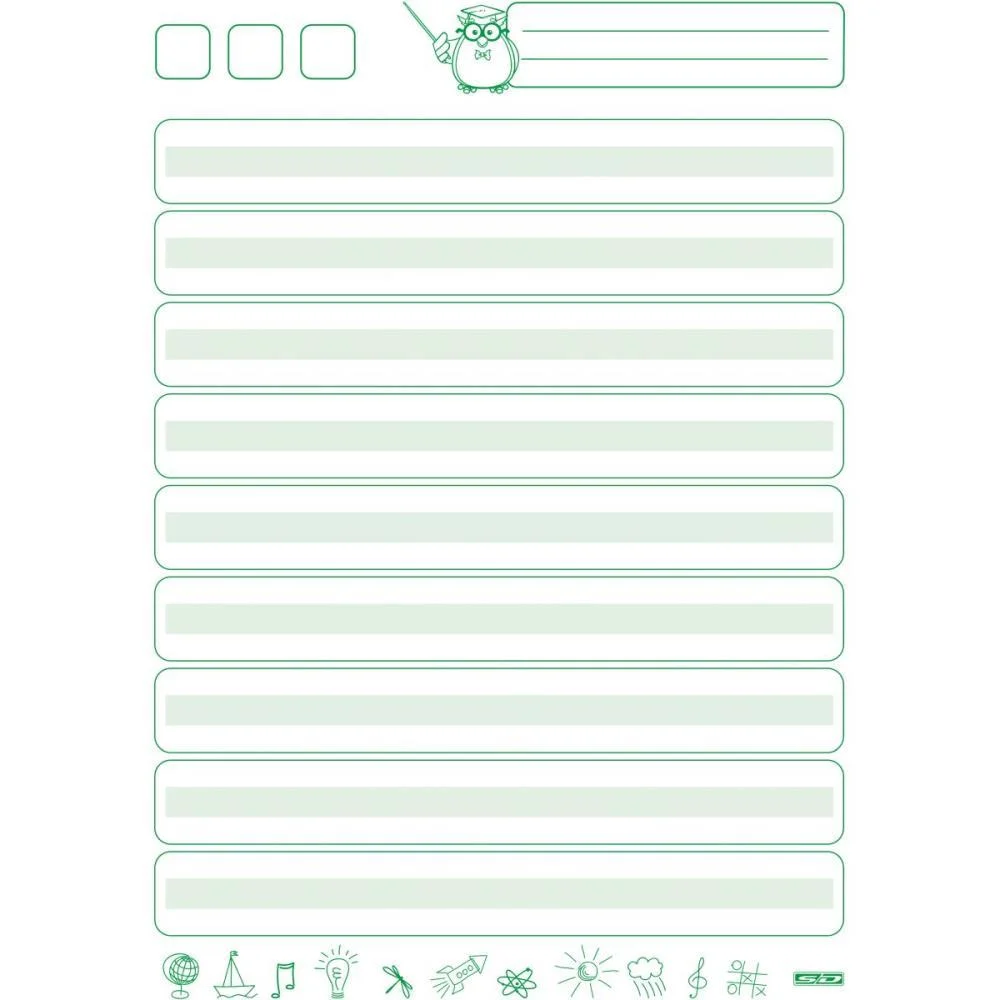 Caderno Caligrafia Capa Dura Dominguinhos P.verde Cost.40F Animativa (Pct.c/05) - imagem 3