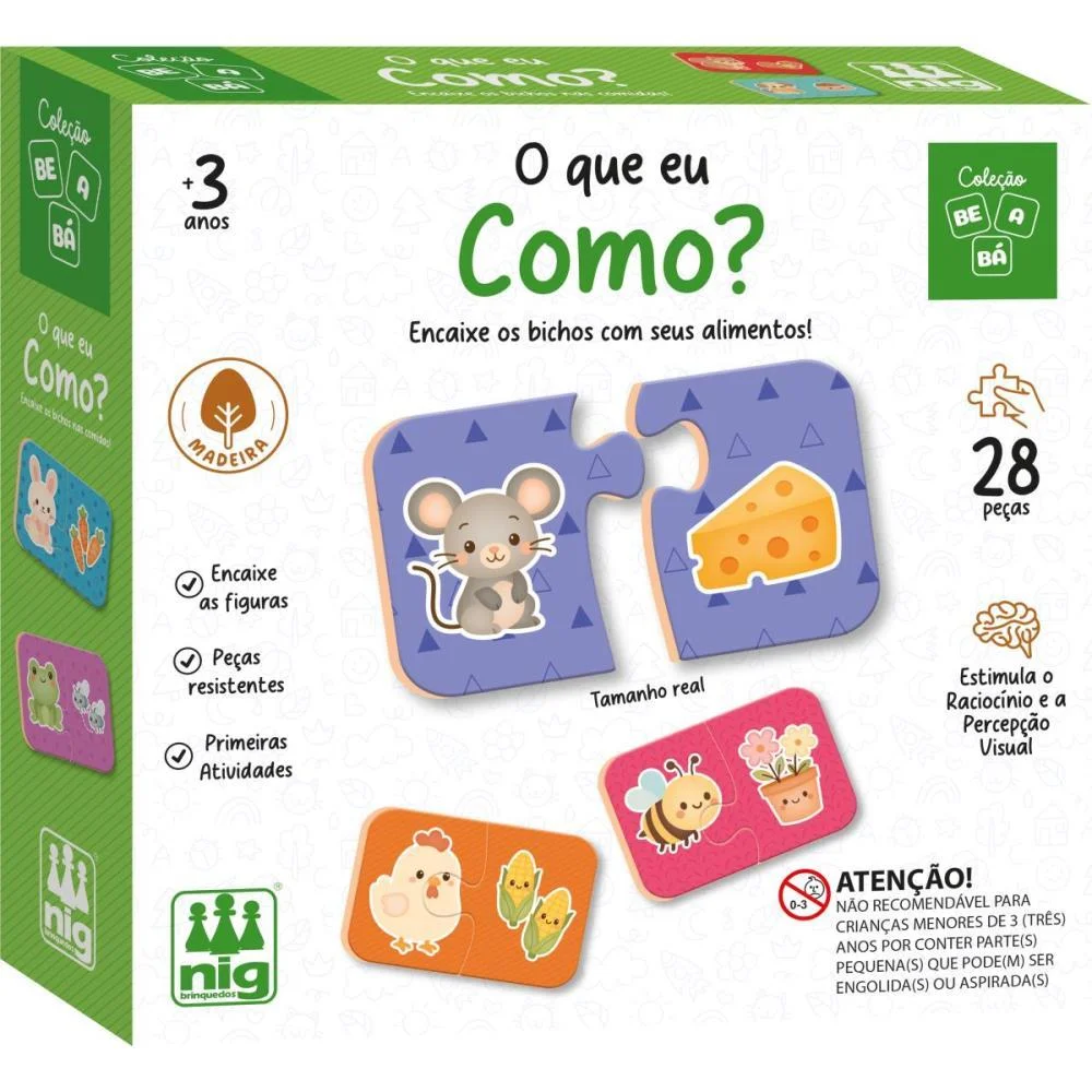 Brinquedo Educativo Be A Ba O Que Eu Como Nig Brinquedos - imagem 2