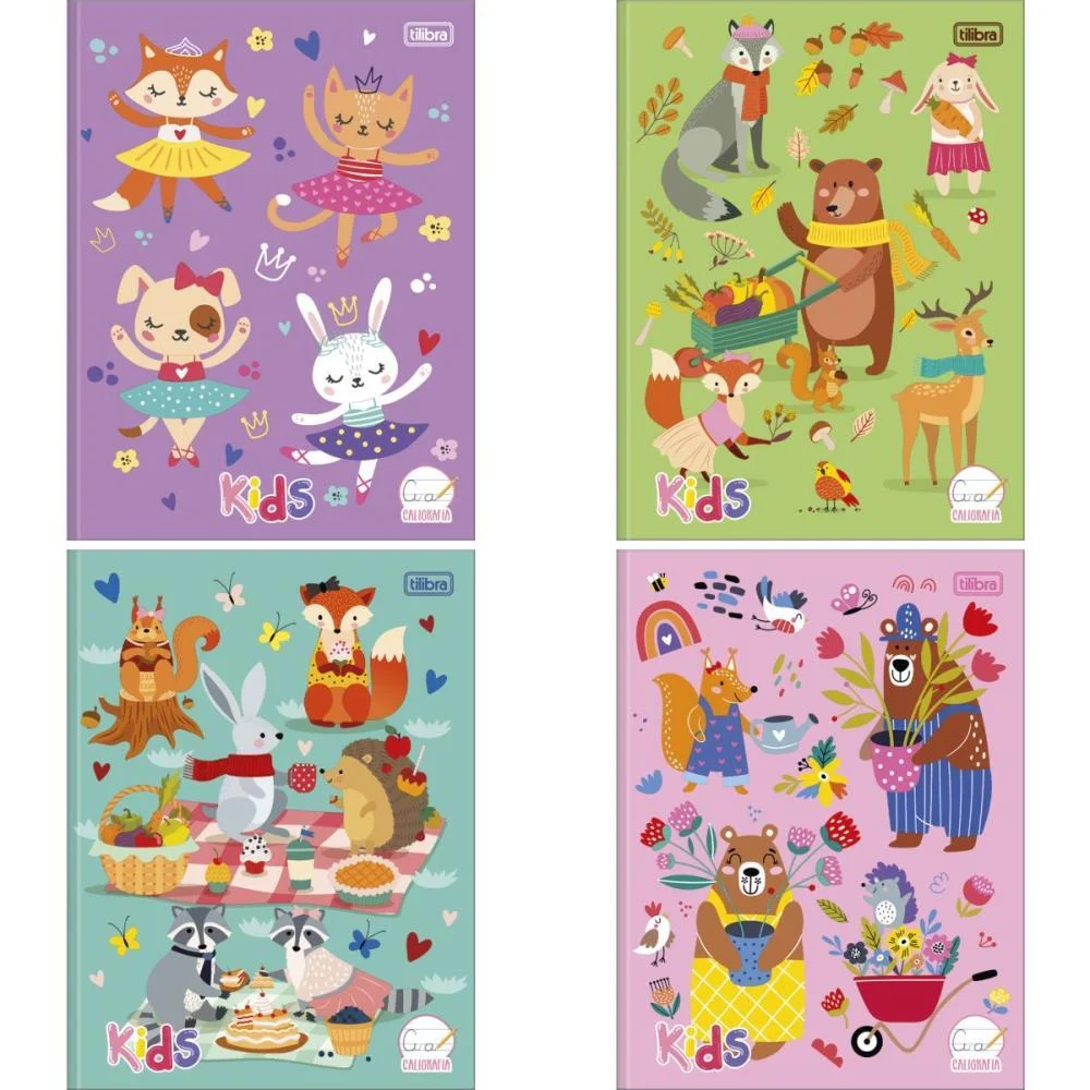 Caderno Caligrafia Capa Dura Kids 40Fls Brochura Feminino Tilibra (Pct.c/08) - imagem 3