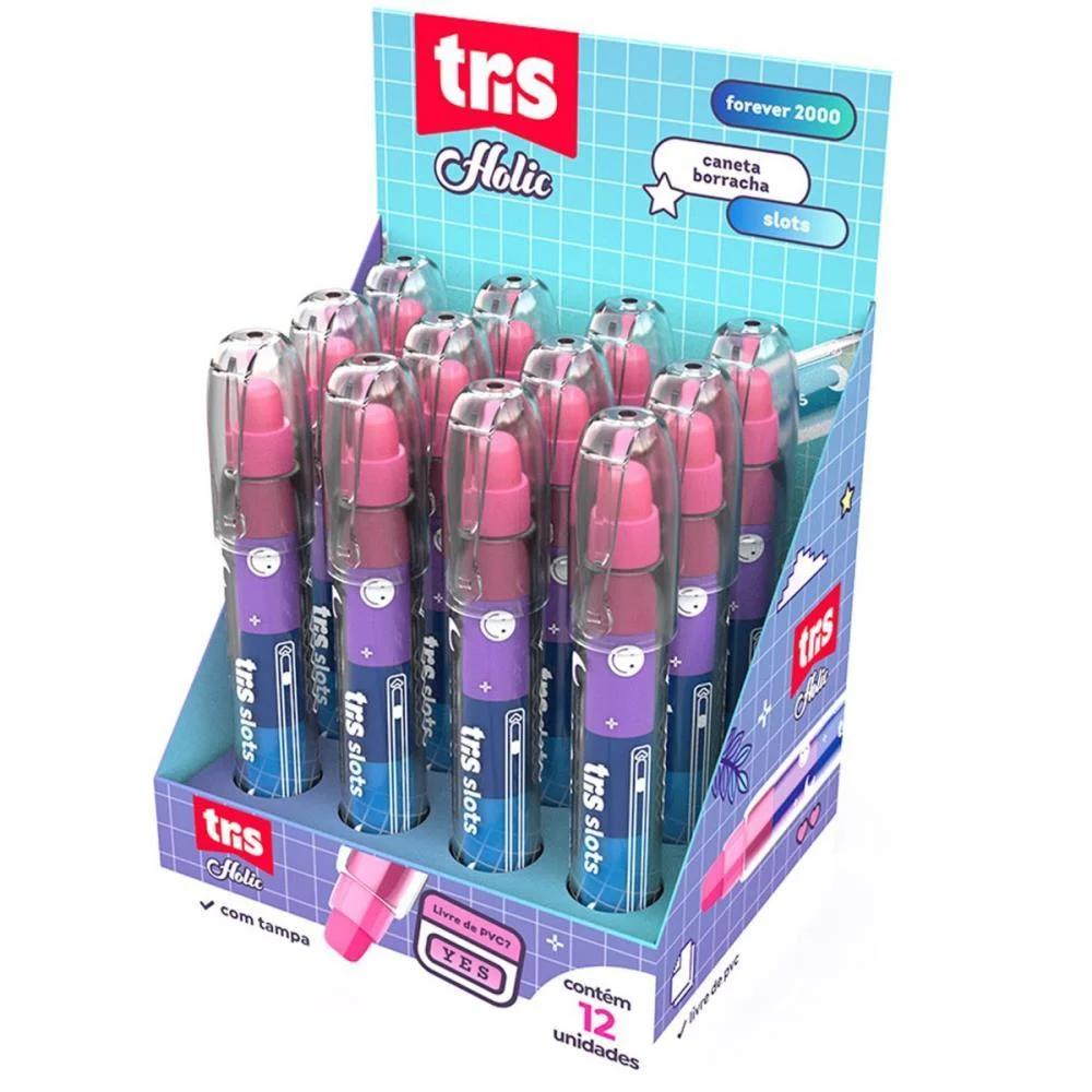 Borracha Caneta Tris Slots Troca Pontas 5Cores Summit C/ 12 Unidades - imagem 3